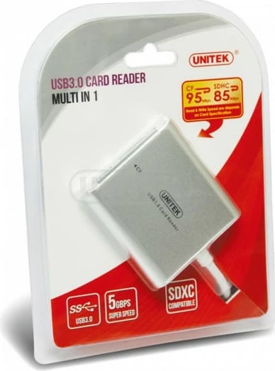 Lexues kartelash Unitek Y-9313, USB 3.0, i bardhë