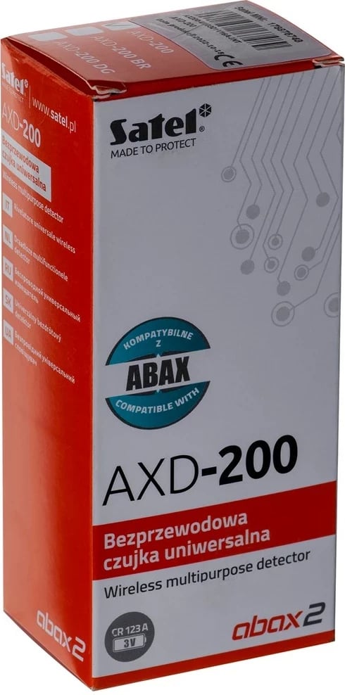 Detektor universal pa tela SATEL AXD-200, i bardhë