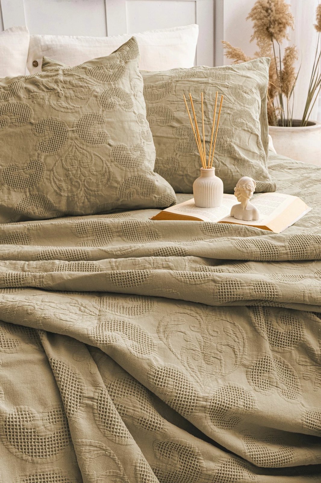 Set mbulesë krevati dopio, Italo, ngjyrë kaki