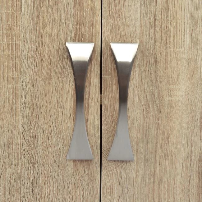 Librari melamine, ngjyrë sonama, me dorezë metalike, FH2027.03, 60x30x180 cm