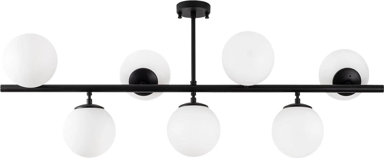 Llambë tavani Opviq Fazli, e zezë, 113x40x46cm, 7 llamba