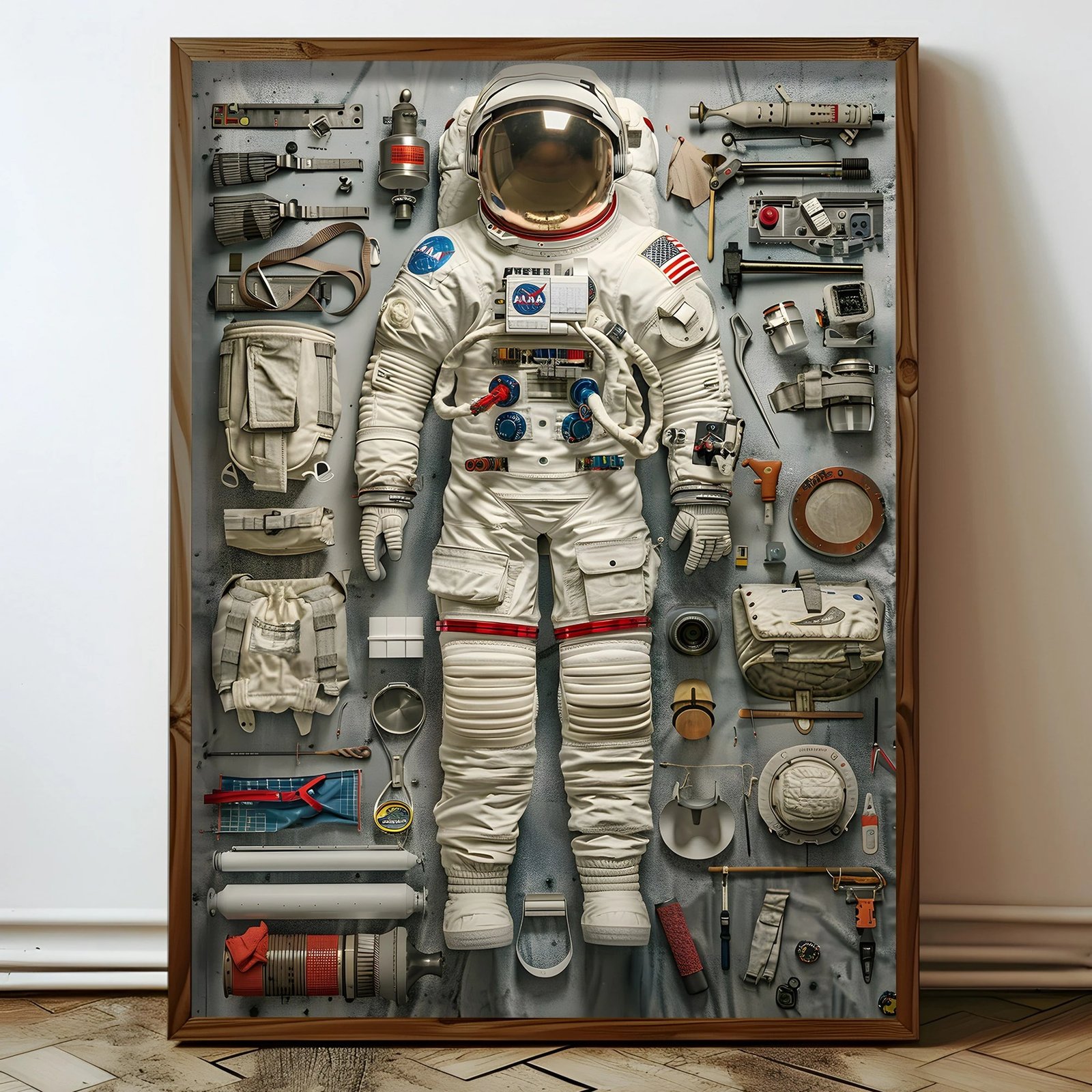 Pikturë dekorative me kornizë MDF, shumëngjyrëshe, HUM084, 50x70x3.5cm