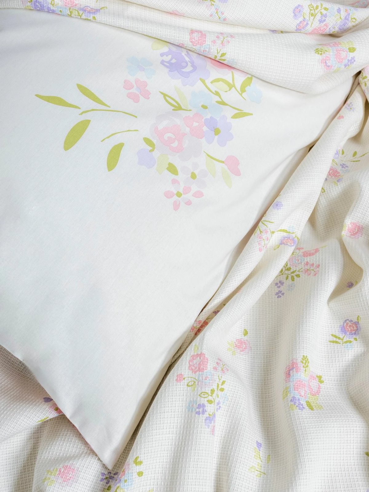 Set piké dopio, ngjyrë petal rozë, L'essentiel