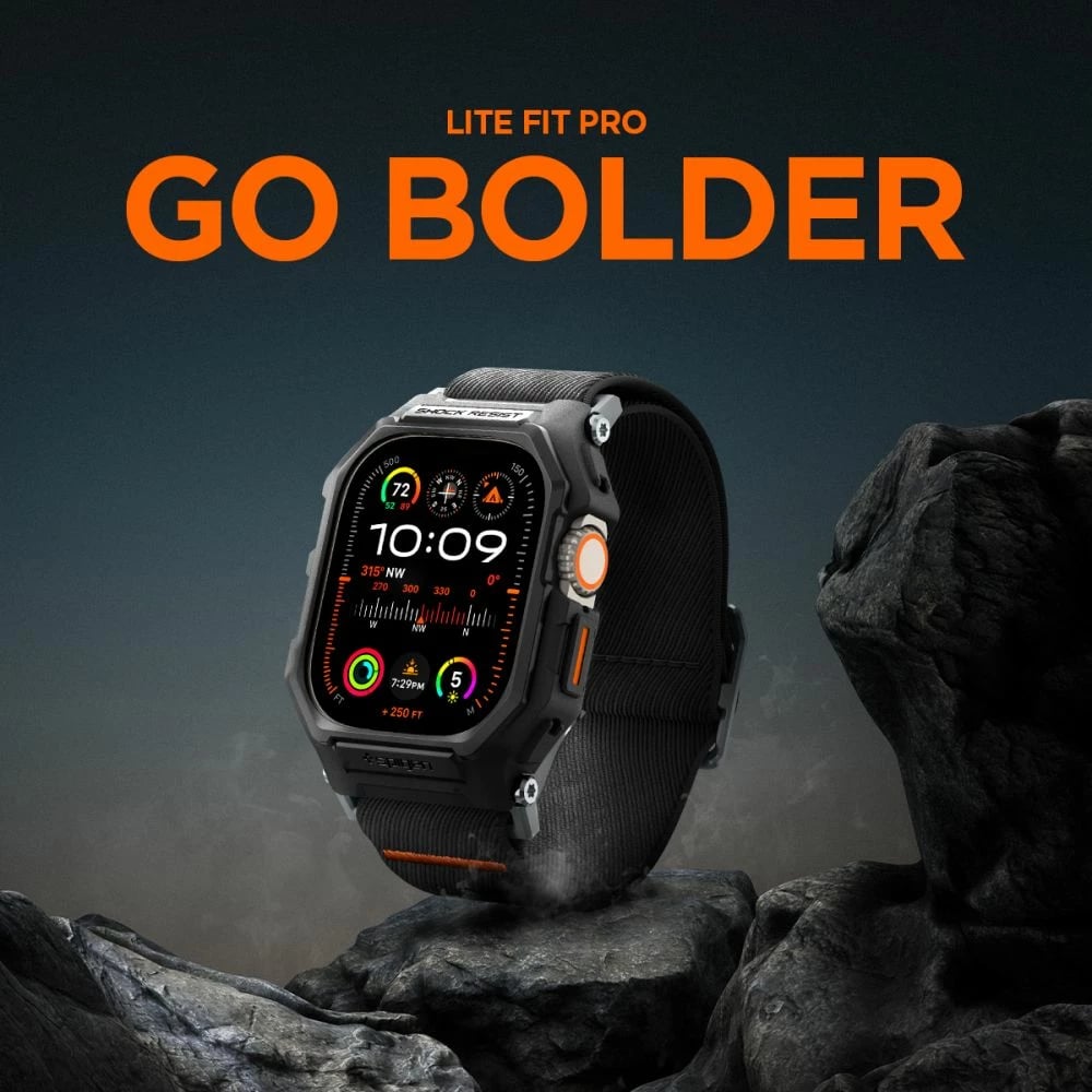 Mbështjellës Spigen Lite Fit Pro me rrip për Apple Watch Ultra 1/2 (49mm), Matte Black