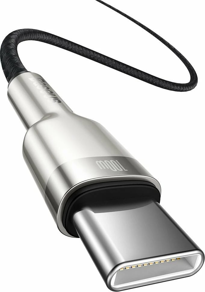 Kabllo Baseus Cafule Series Metal Data CATJK-C01, USB-C në USB-C, 1m, 100W, E zezë