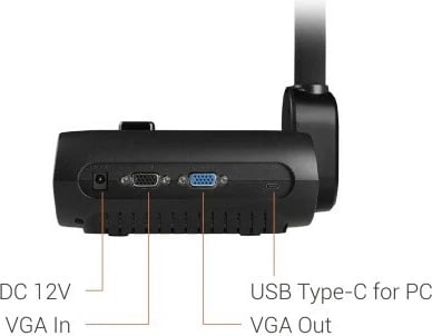 Vizualizer dokumentesh AVerMedia F17+, 13MP 4K 60fps, zoom dixhital 23x, krah fleksibël, e zezë