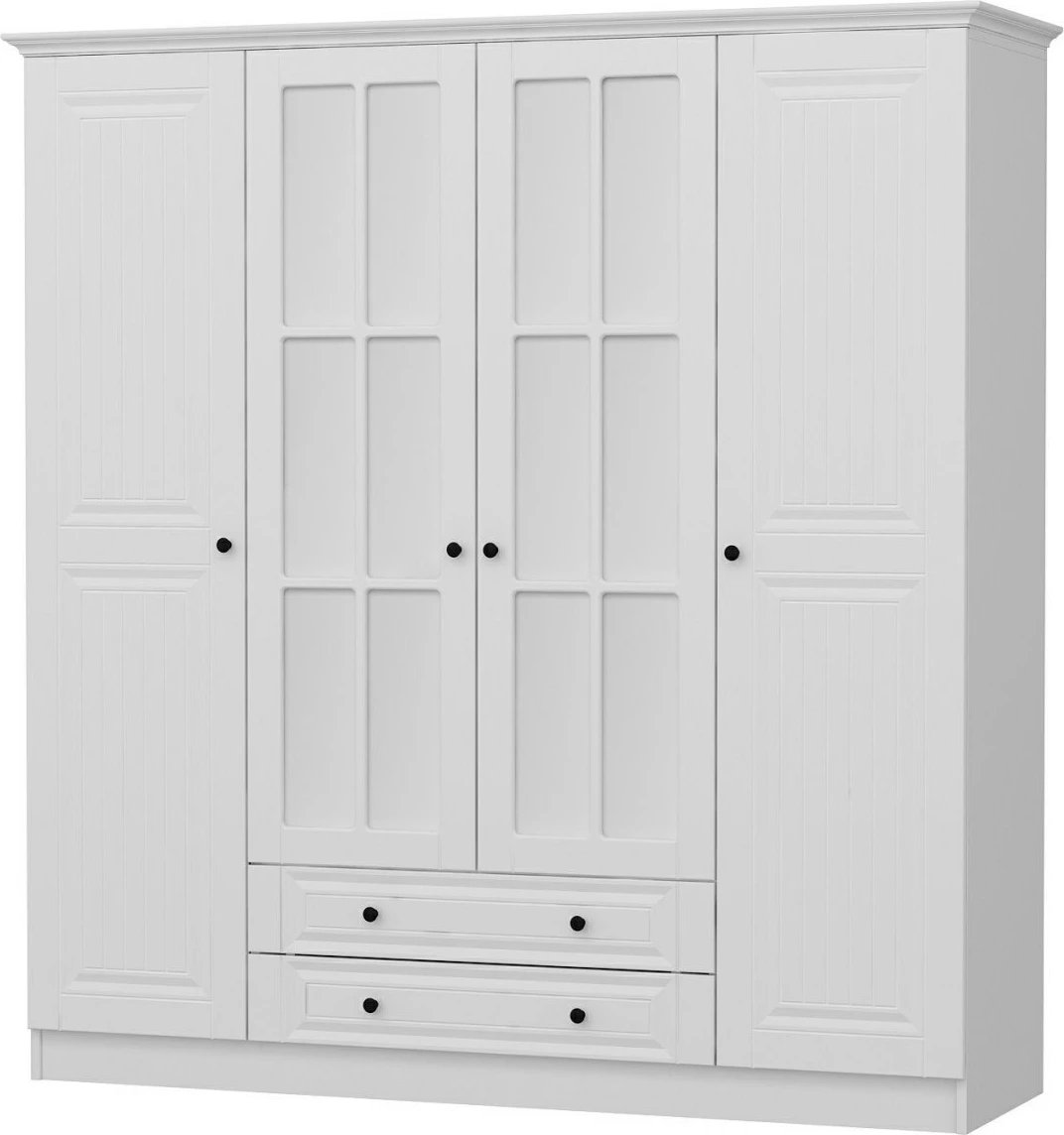 Dollap Hanah Home, Kale - 4781, i bardhë, me pasqyra