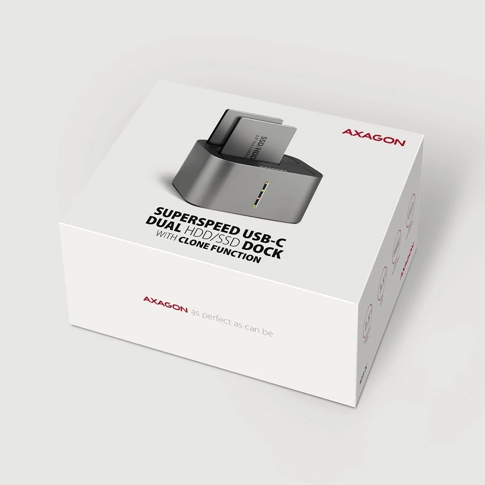 Stacion dokimi Axagon ADSA-DC, USB3.2 Gen1, 2x SATA 6G, hiri