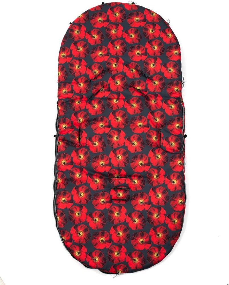 futë dimri për bebe për karrocë dhe ulëse makine, New Baby, minky i butë, vrima për rripa 5‑pikësh, 95x45 cm, e kuqe