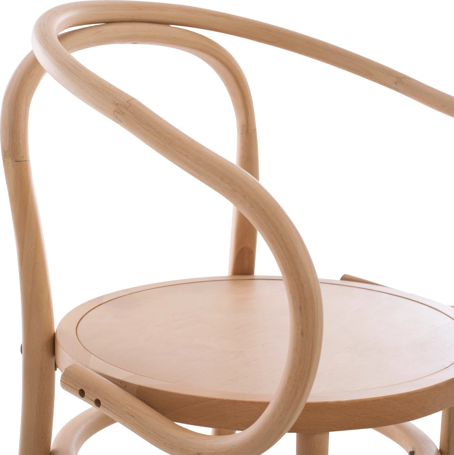 Karrige druri me krahë, dru ahu, ngjyrë natyrale, FH8746.01, 56x52x82 cm