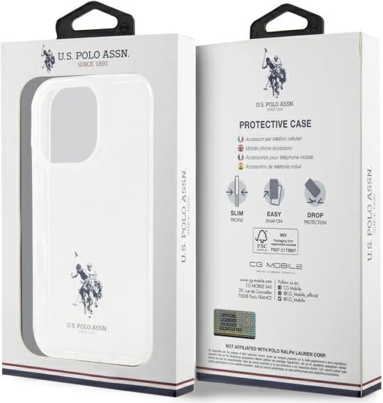 Mbështjellës U.S. Polo Assn. USHCP15XUSMT për iPhone 15 Pro Max 6.7", Transparent Mbështjellës U.S. Polo Assn. USHCP15XUSMT për iPhone 15 Pro Max 6.7", Transparent