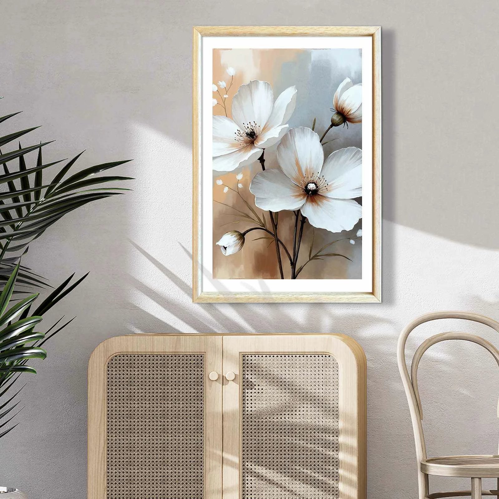 Pikturë dekorative me kornizë MDF, Wallity, Ahswabisabi-015, 62x92cm