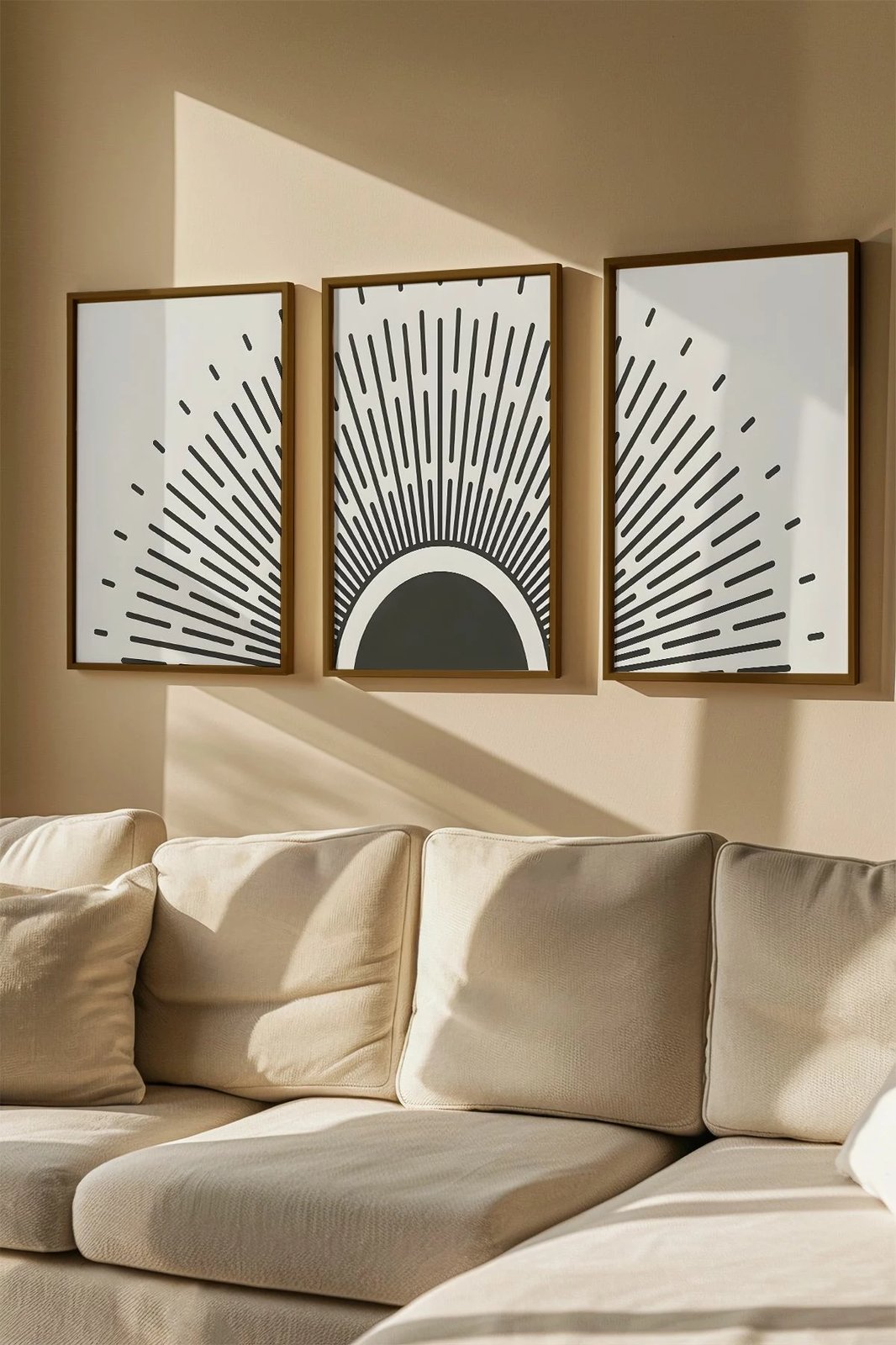 Pikturë dekorative me kornizë (3 copë), Wallity, Artvmodel39-Kahve