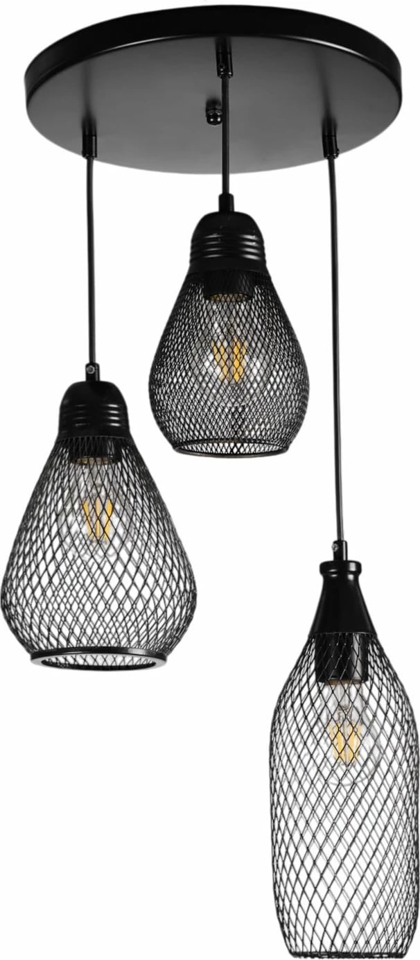 Llambë tavani Opviq, 9076-3, metal i zi, lartësi e rregullueshme