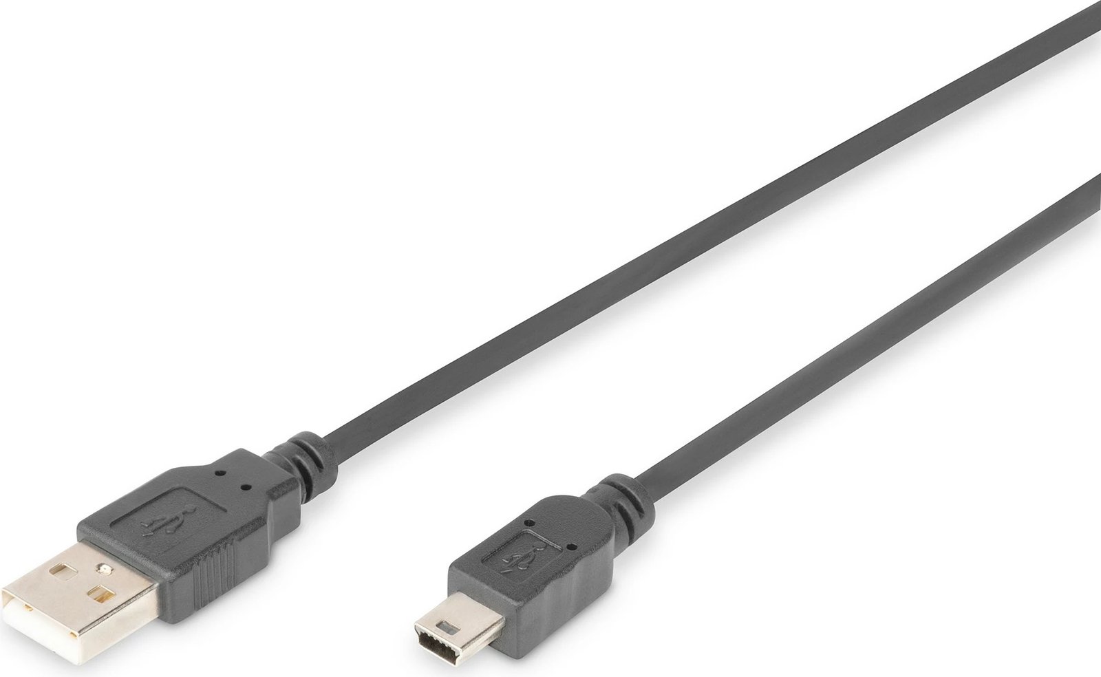 Kabllo USB 2.0 Digitus, 1m, USB A në Mini-USB B, e zezë