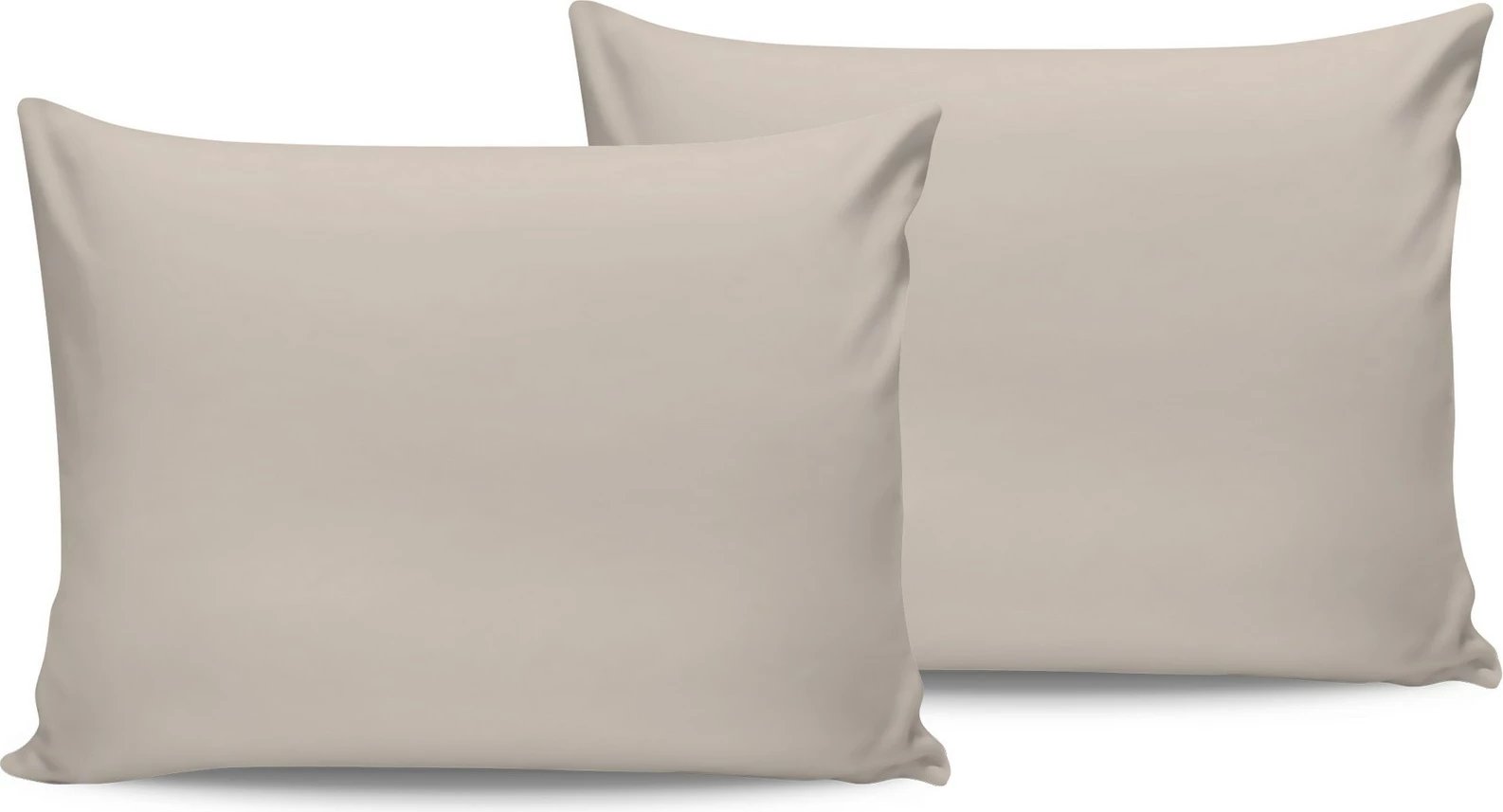 Set jastëkësh sateni (2 copë), ngjyrë krem, L'essentiel