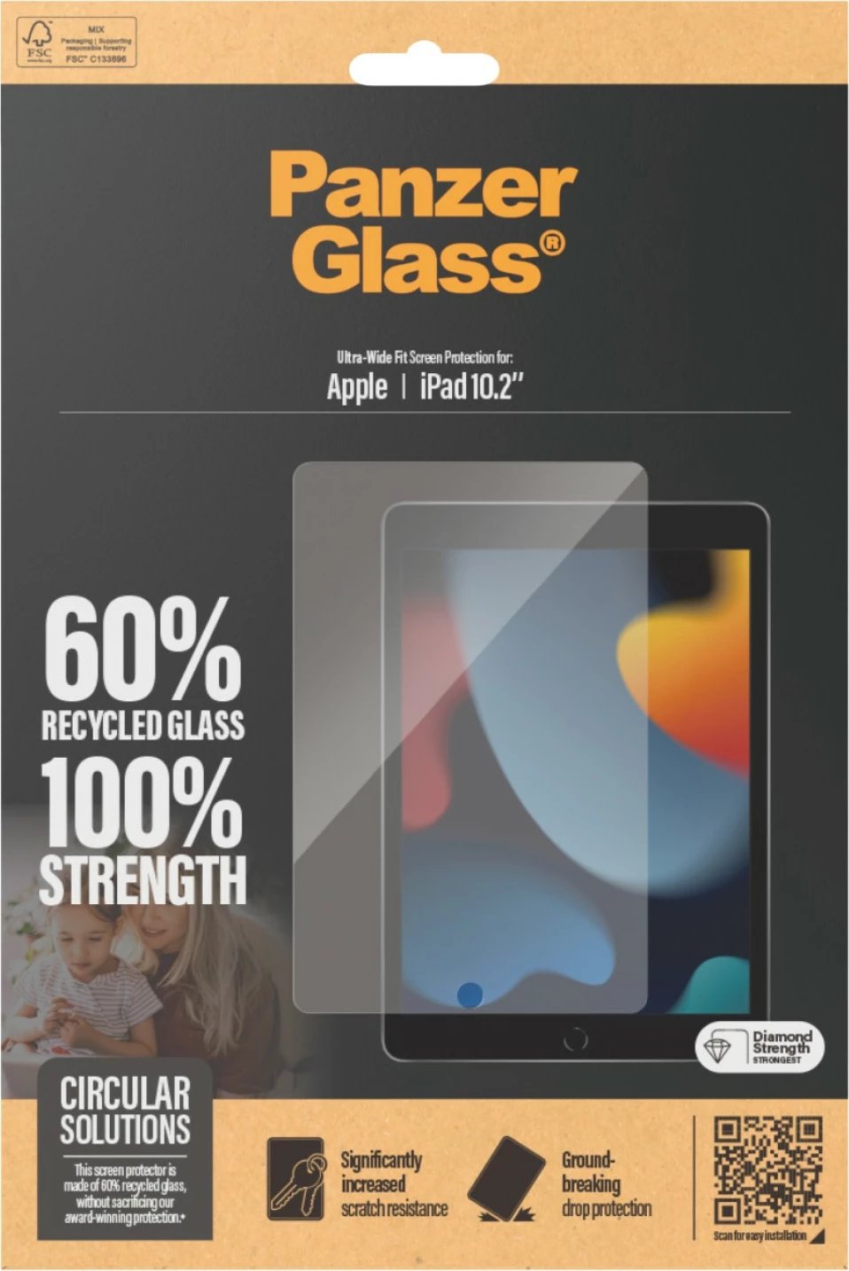 Mbrojtës ekrani PanzerGlass për iPad 10.2, transparent