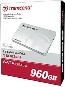 SSD Transcend SATA III 6Gb/s SSD220S, 960GB, 2.5", argjendtë