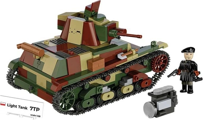 Set ndërtimi tank i lehtë Cobi 7TP, 669 pjesë, Historical Collection