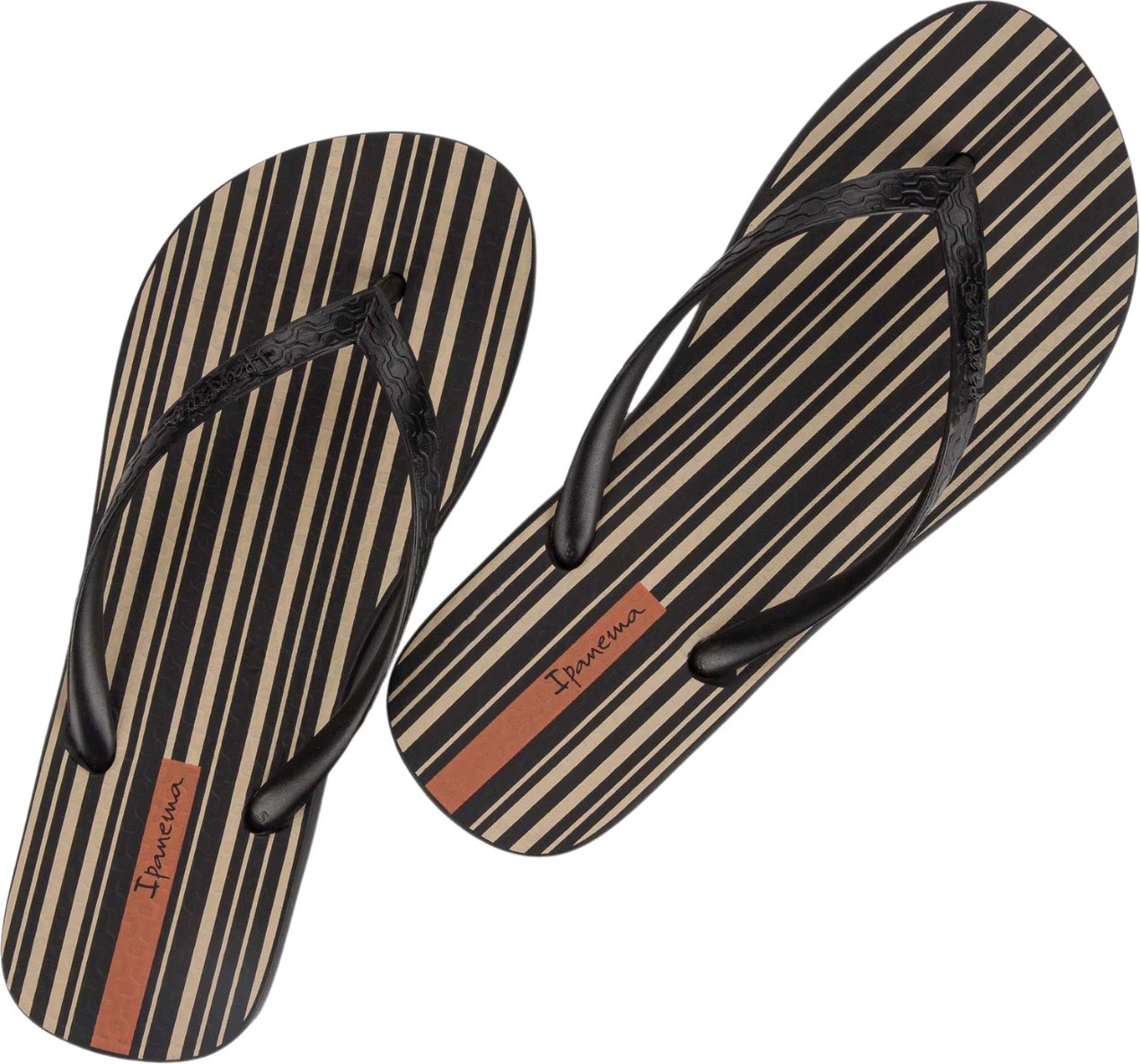 Flip-flop për femra Ipanema, zi-bezhë