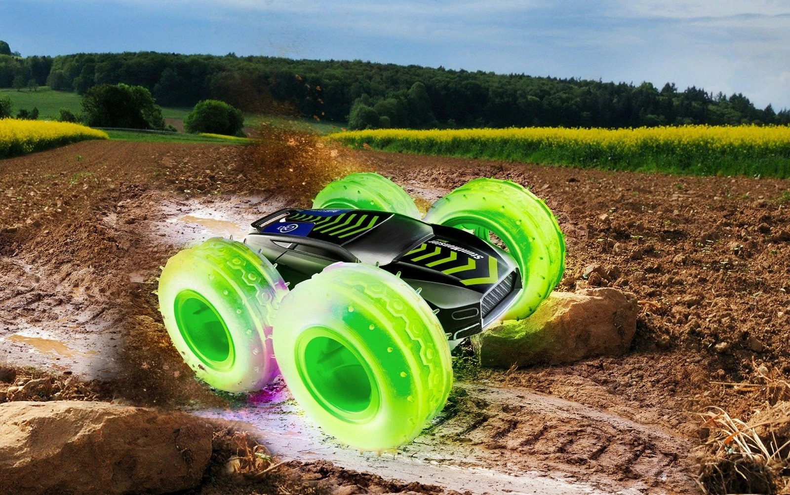 Makine me telekomandë Revell RC Stunt Monster Mini 1080, e zezë/e gjelbër