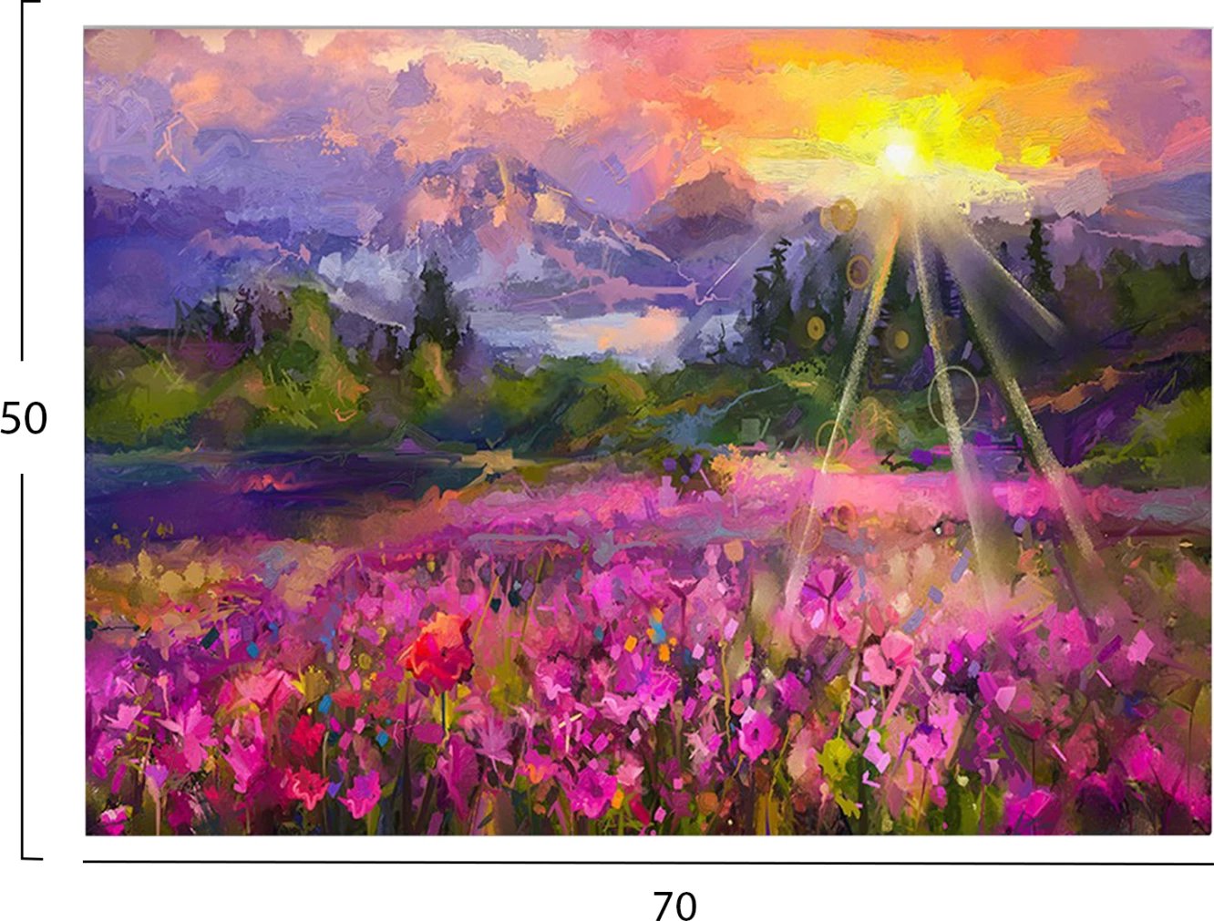 Pikturë muri GOBI FH4762, kanavacë e printuar, 70x3x50cm