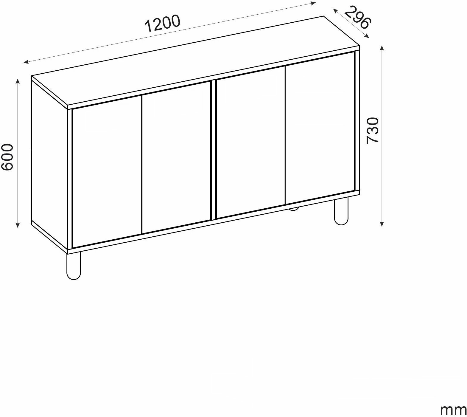 Konsolë Skye Decor, Vera - lis safir, arre