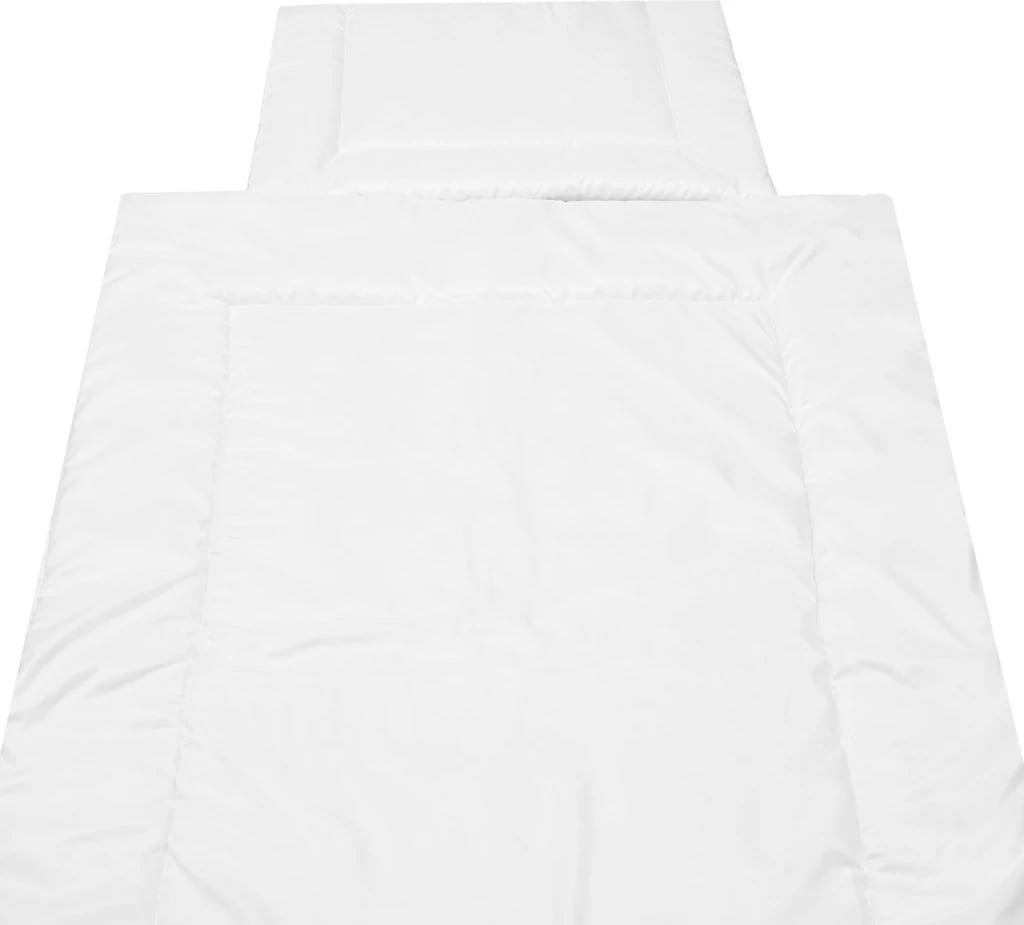 Set jorgan + jastëk, New Baby, mikrofiber anti-alergjik, jorgan 100x135 cm + jastëk 40x60 cm, e bardhë