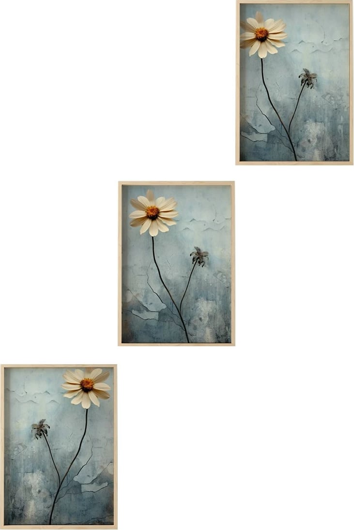 Pikturë dekorative me kornizë MDF (3 pjesë), Wallity, Huhu474, 50x70cm