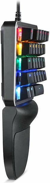 Tastierë mekanike gaming Motospeed K27, 27 taste, RGB, me kabllo, e zezë/argjendtë