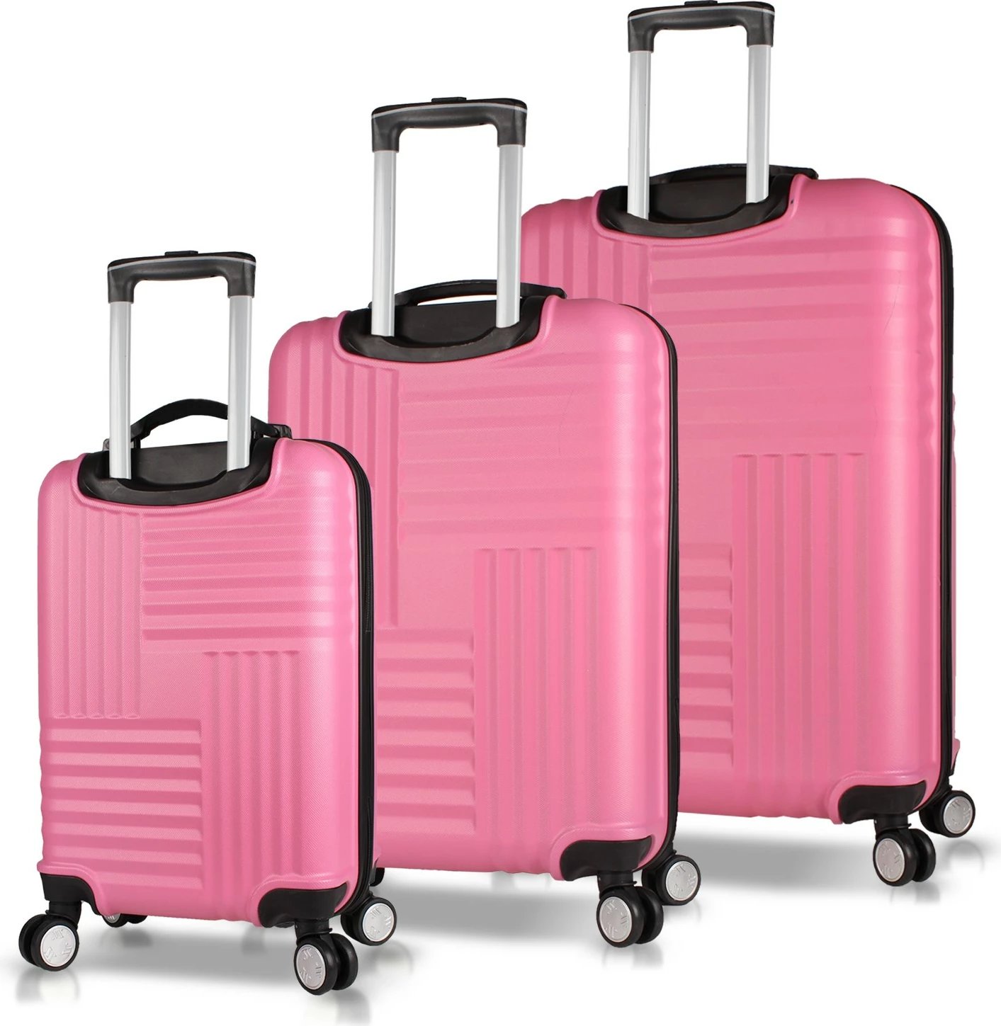 Set valixhesh (3 copë), ngjyrë rozë, Zoozie Bags, 8142