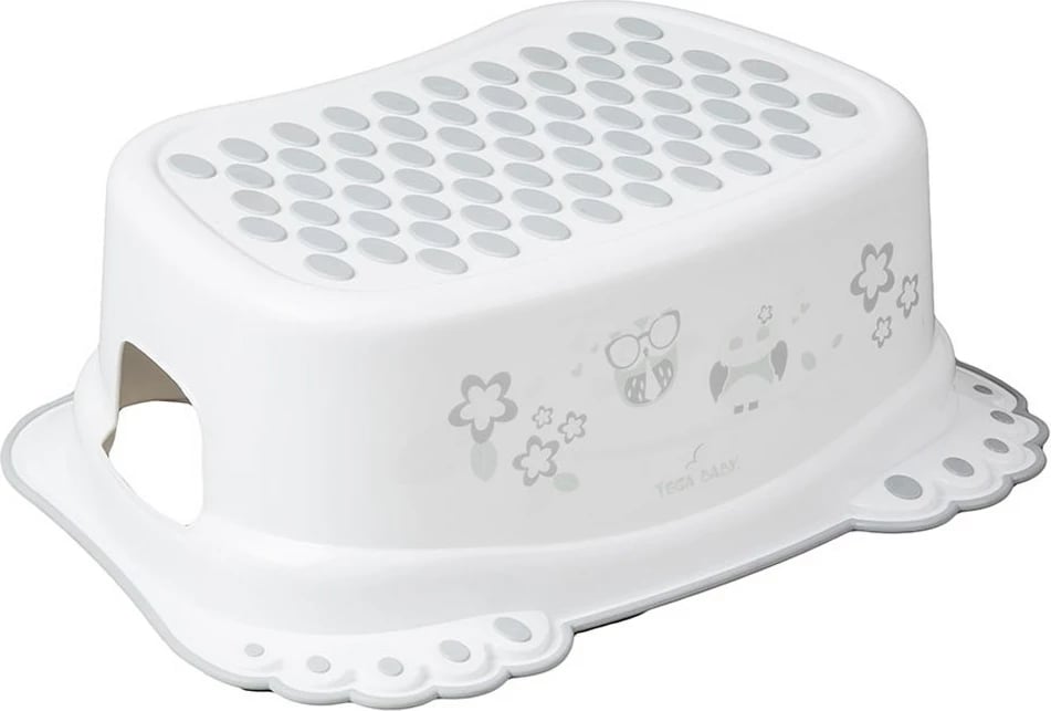 stol shkalle banjoje, TEGA, antirrëshqitës, 31x22x14 cm, motiv buf, e bardhë