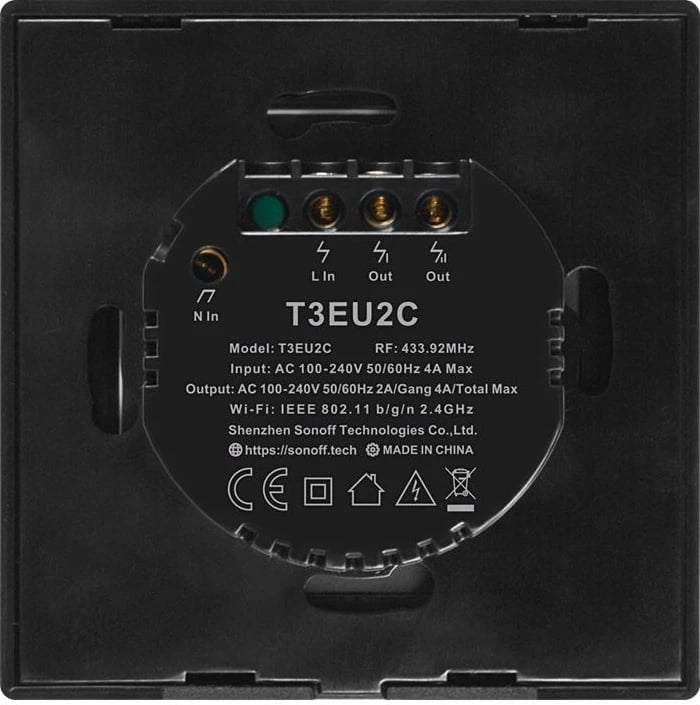 Ndërprerës SONOFF T3EU2C