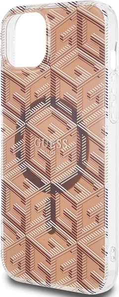 Mbështjellës Guess IML GCube MagSafe për iPhone 13/14/15, 6.1", Kafe Mbështjellës Guess IML GCube MagSafe për iPhone 13/14/15, 6.1", Kafe
