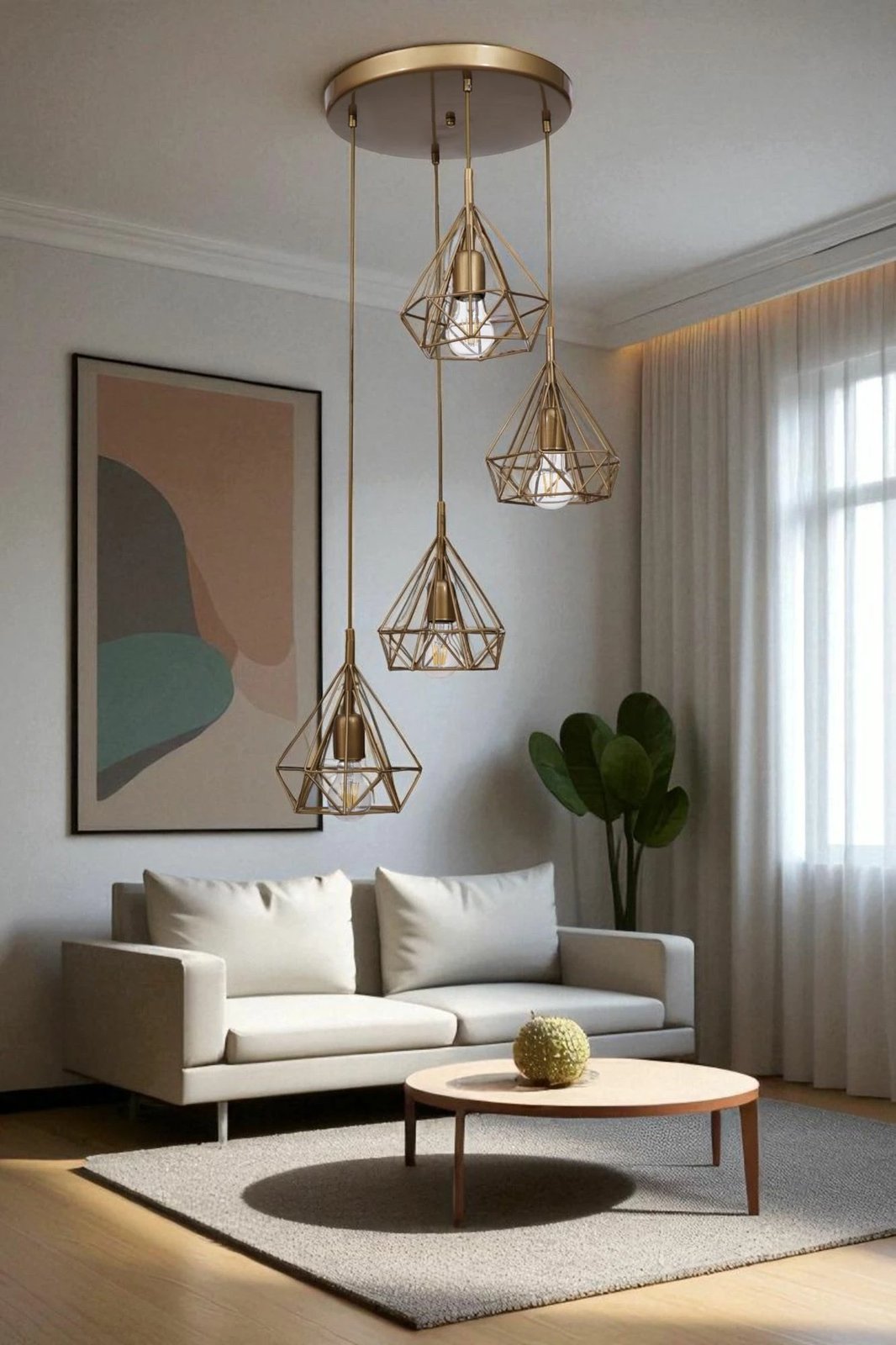 Llambë tavani Opviq, ngjyrë ari, 9047-4