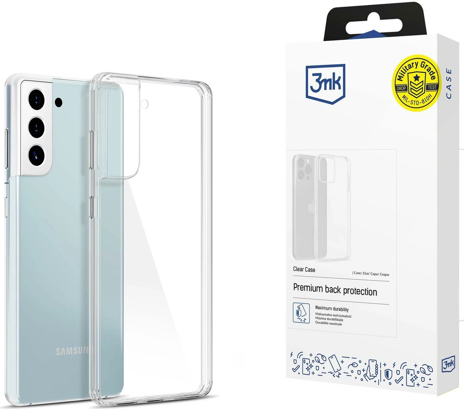 Mbështjellës transparent për celular 3mk Protection Clear Case për Samsung Galaxy S21+
