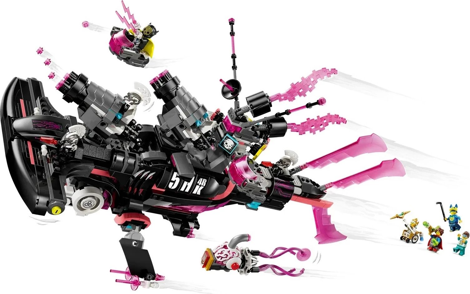 Set LEGO DREAMZzz 71500 Nightmare Shark Submarine, 5 minifigura, për fëmijë 9+ vjeç