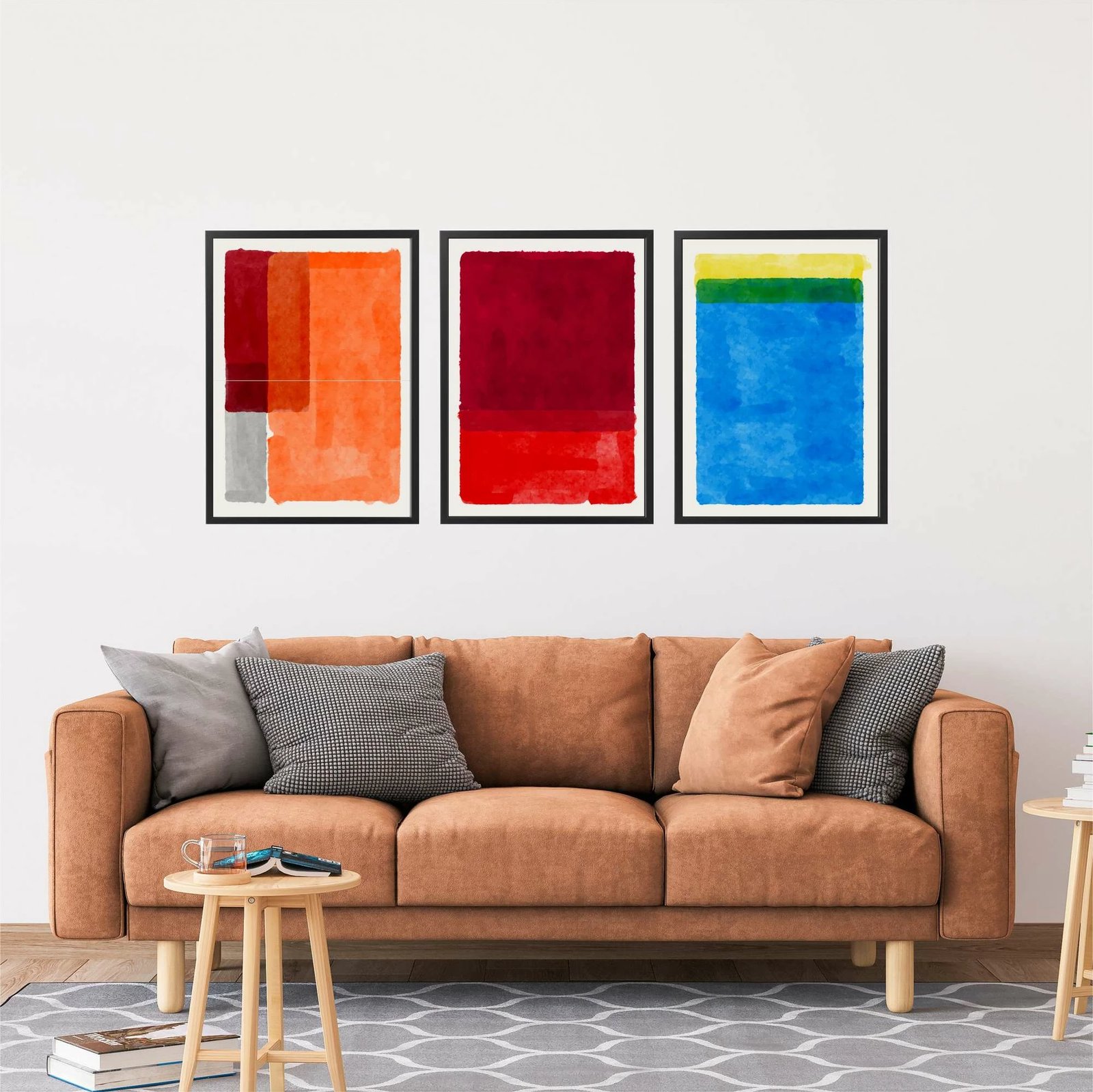 Pikturë dekorative me kornizë MDF (3 copë), Wallity, Mp3-00122, 30x40cm