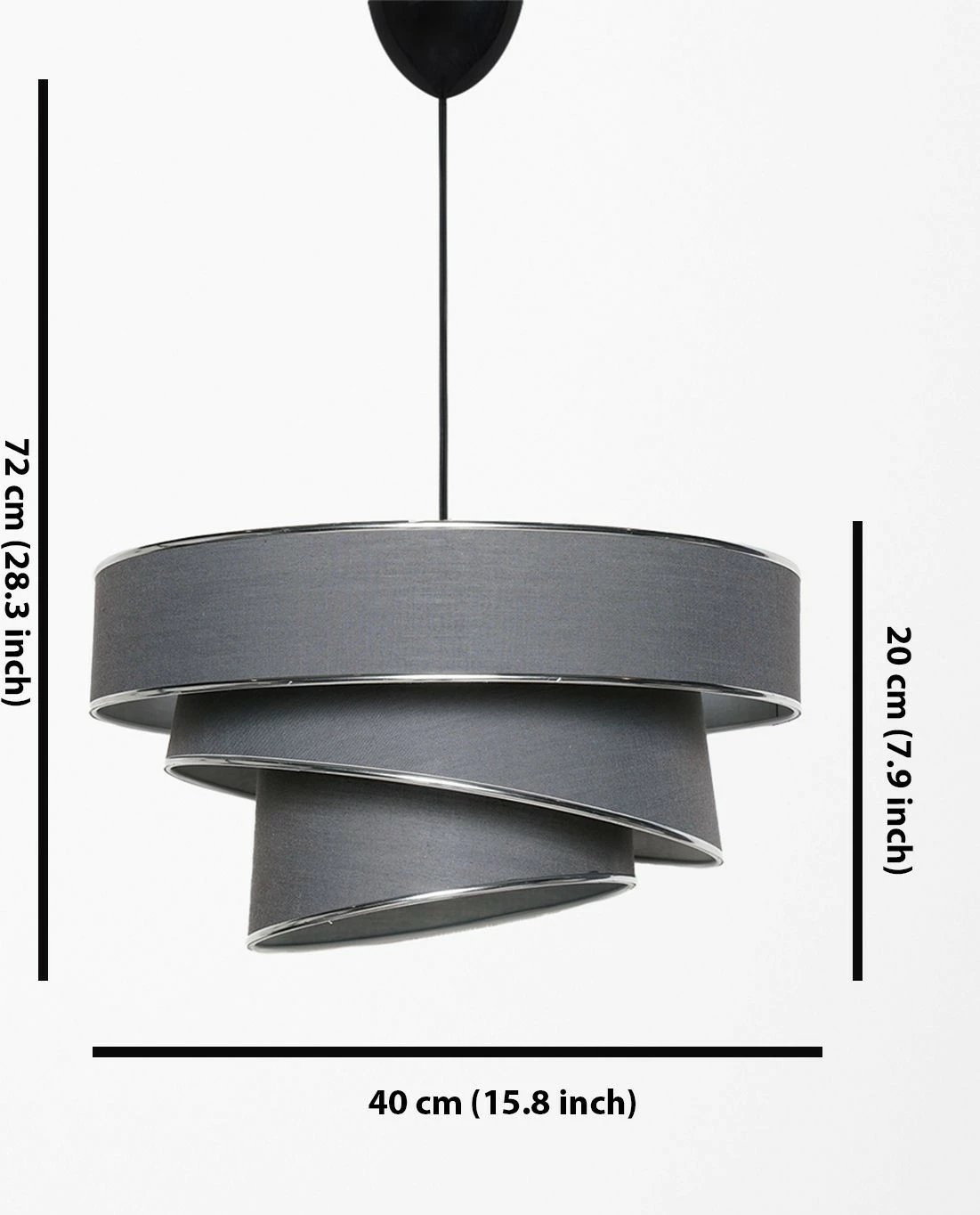 Llambë tavani Opviq Couper, anthracite, argjend