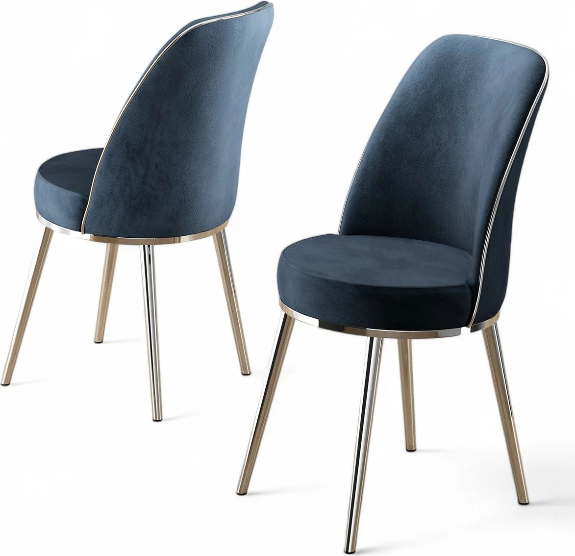 Set karrigesh (2 copë) Hanah Home, Pefa, anthracite, krom