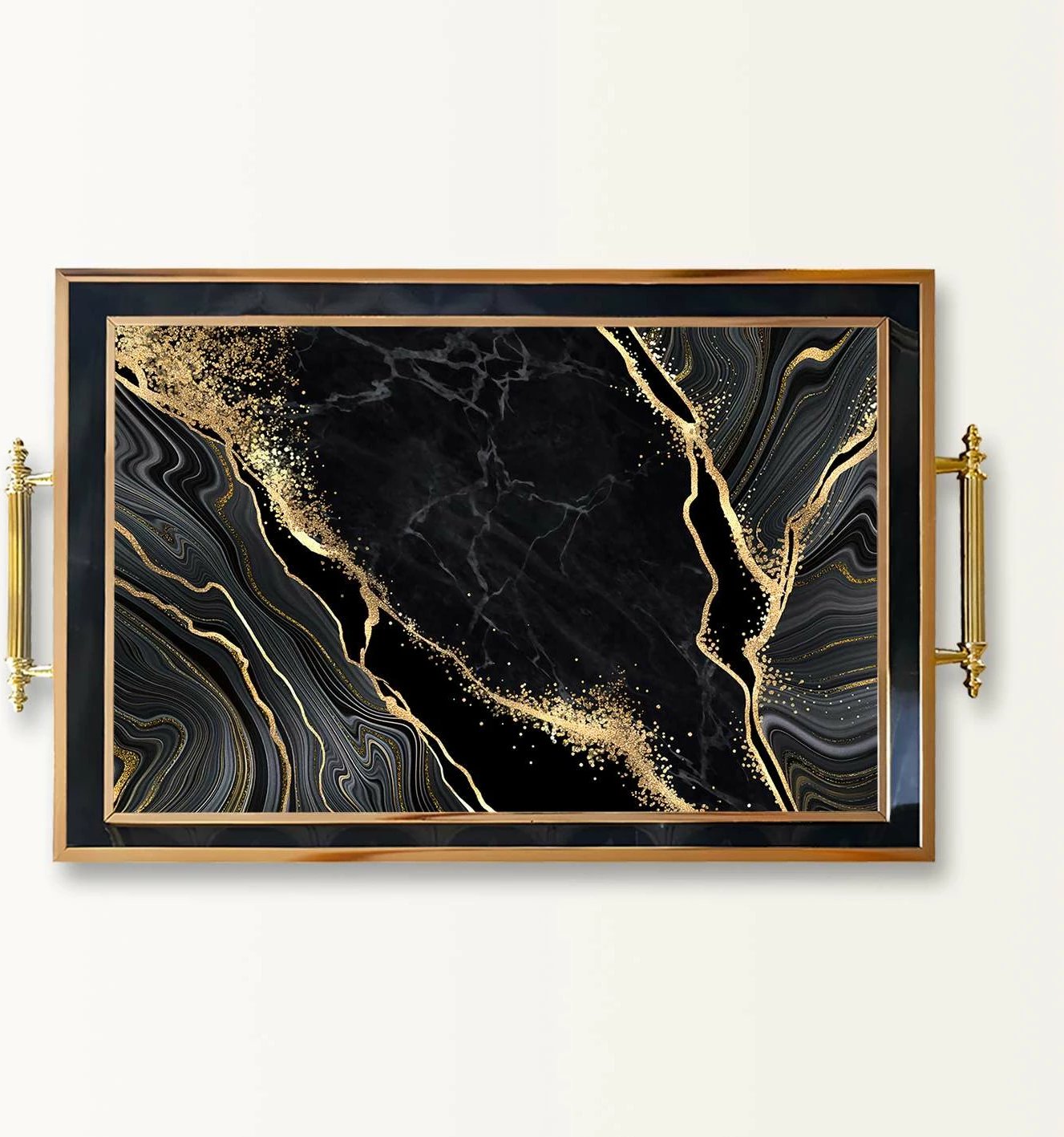 Tabaka xhami, dizajn elegant, shumëngjyrëshe, TPA10018, 50x29x3.5 cm Tabaka xhami, dizajn elegant, shumëngjyrëshe, TPA10018, 50x29x3.5 cm