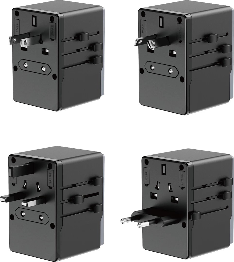 Adapter udhëtimi Dudao A65Pro, 65W, 2x USB-C, 2x USB-A, i zi