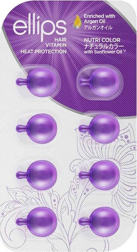 Vitaminë për flokë Ellips Nutri Color unisex, 8 kapsula