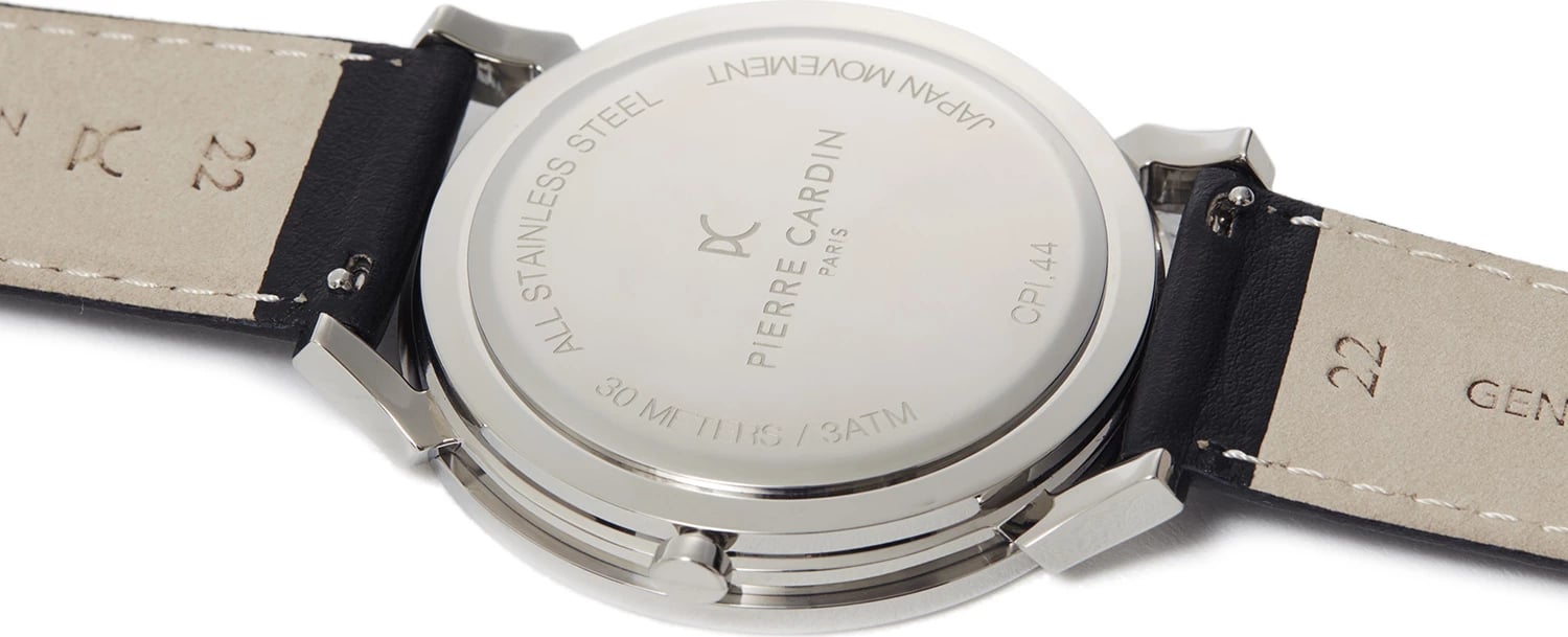 Orë dore për meshkuj Pierre Cardin, e zezë/ argjend