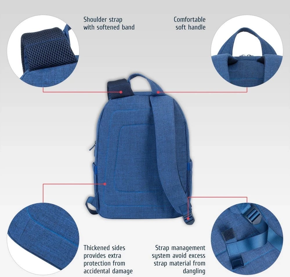 Çantë shpine Rivacase 7560, Blu Poliester