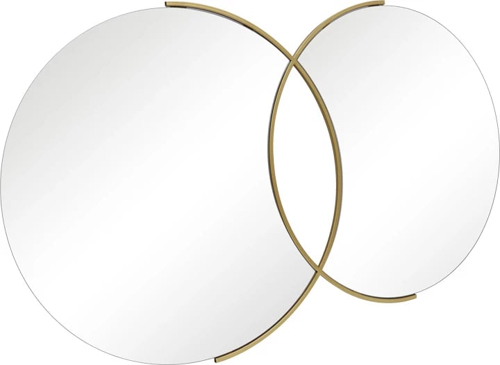 Pasqyrë dyshe Miryata, metal ngjyrë ari, 105x3x60cm