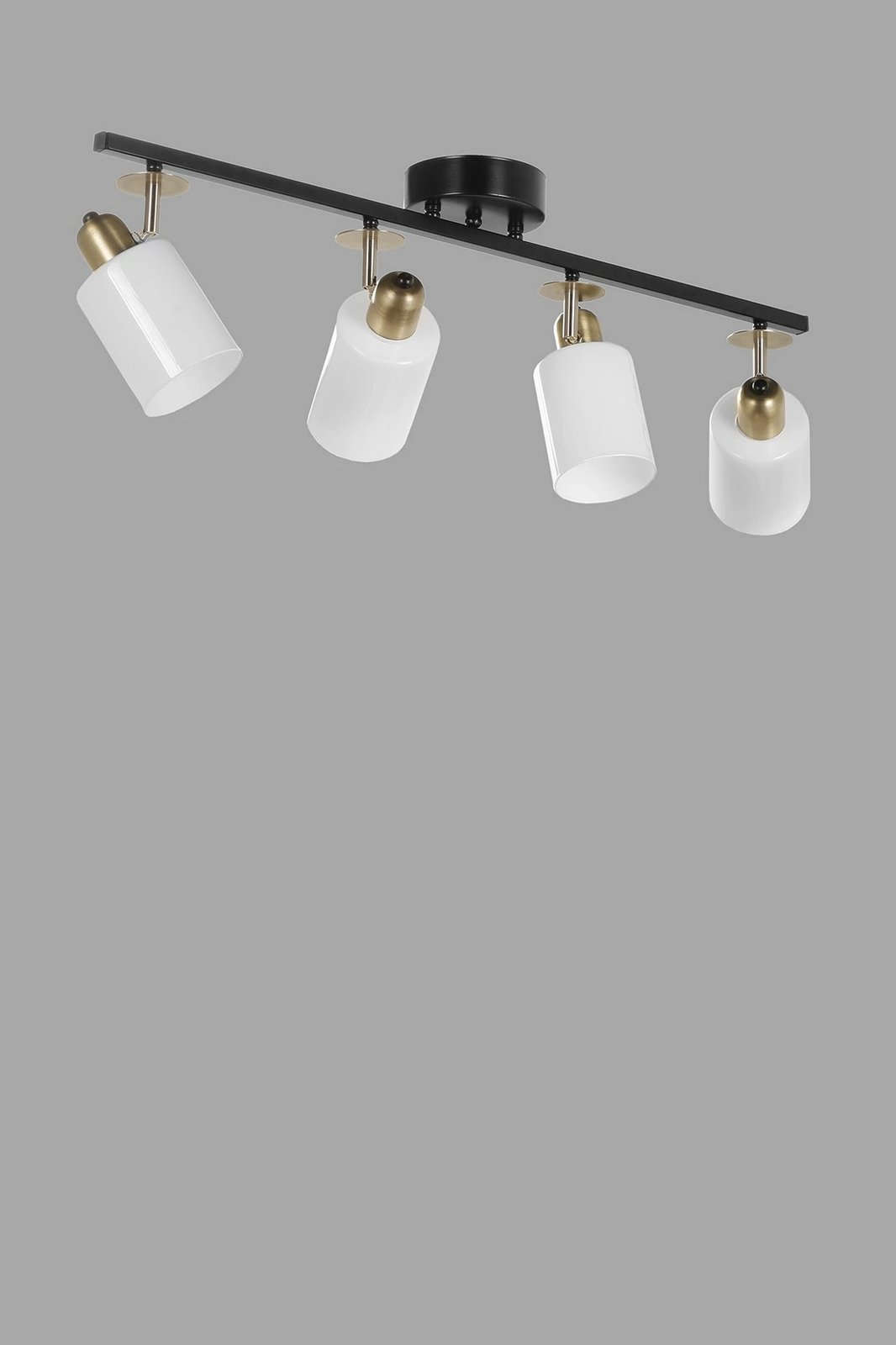 Llambë tavani Opviq, 8431-4, metal e zi, kapak qelqi, 4 copa