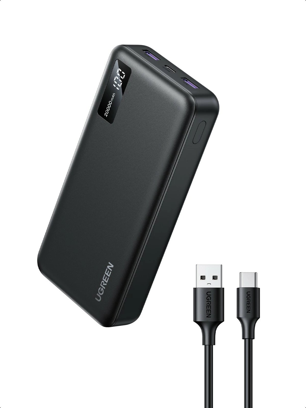 Powerbank Ugreen 10000mAh karikim i shpejtë dyanshëm, e zezë