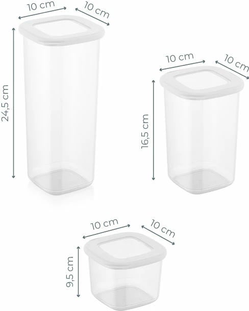Set kuti plastike për organizim, 24 copë, Hermia, BNMPOLYWS24-51217