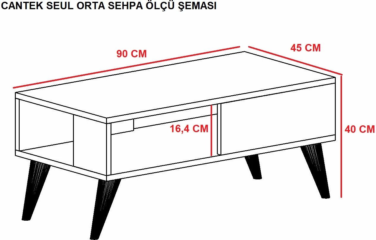 Tavolinë e ulët për kafe, Hanah Home, Seul, e bardhë